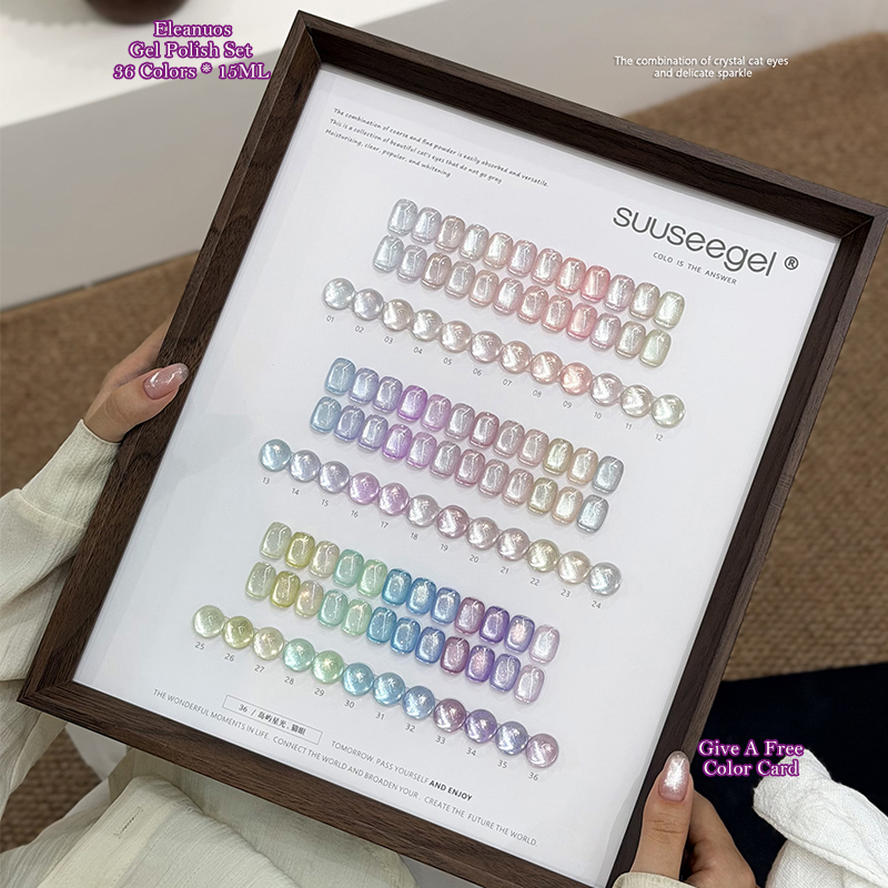 Resin Glitter Pack - 36 Warna Cat Eye Gel Polish