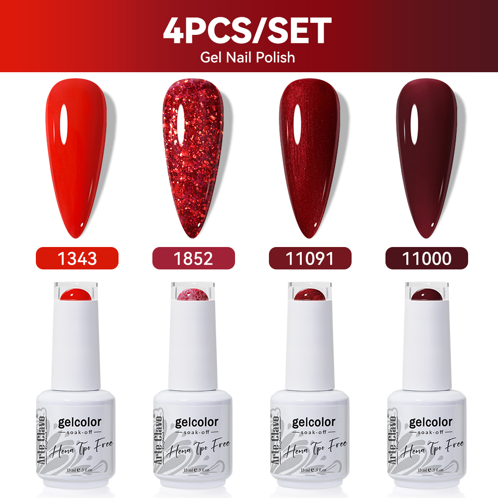 Resin Glitter Pack - Arte Clavo 4pcs/Set Cat Kuku Gel