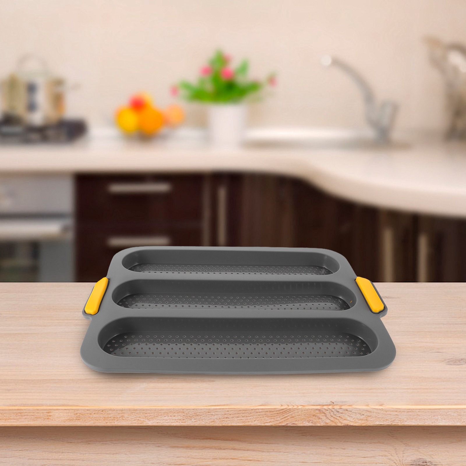3 Cetakan Roti Baguette Siliko - Silicone Mold Tray ulasan dan harga