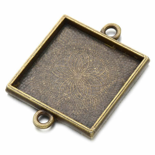 Onebeading Fit 25X25Mm Persegi - Bezels Set Pendant ulasan dan harga