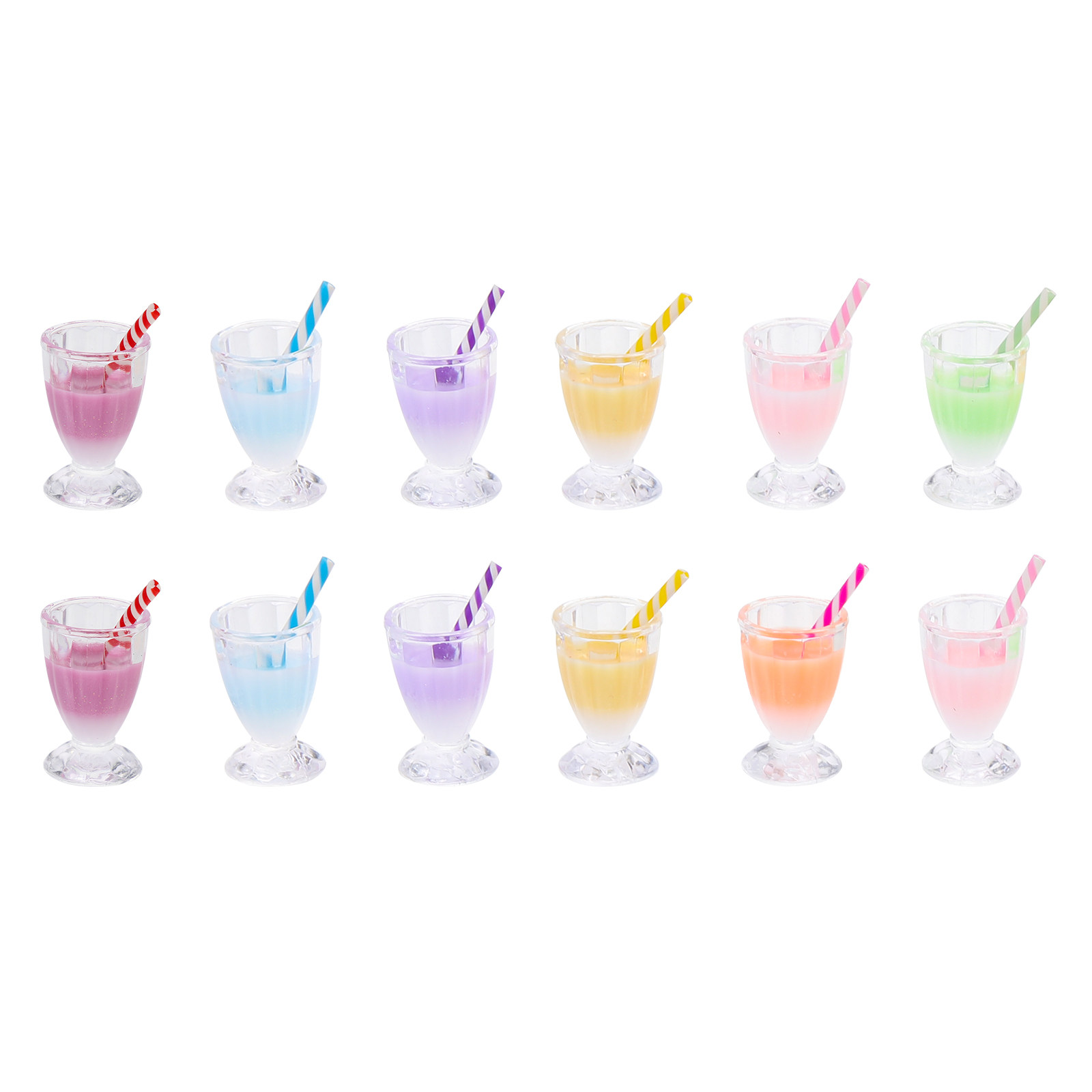 12 buah hiasan botol teh susu, - Resin Crafts Diy ulasan dan harga