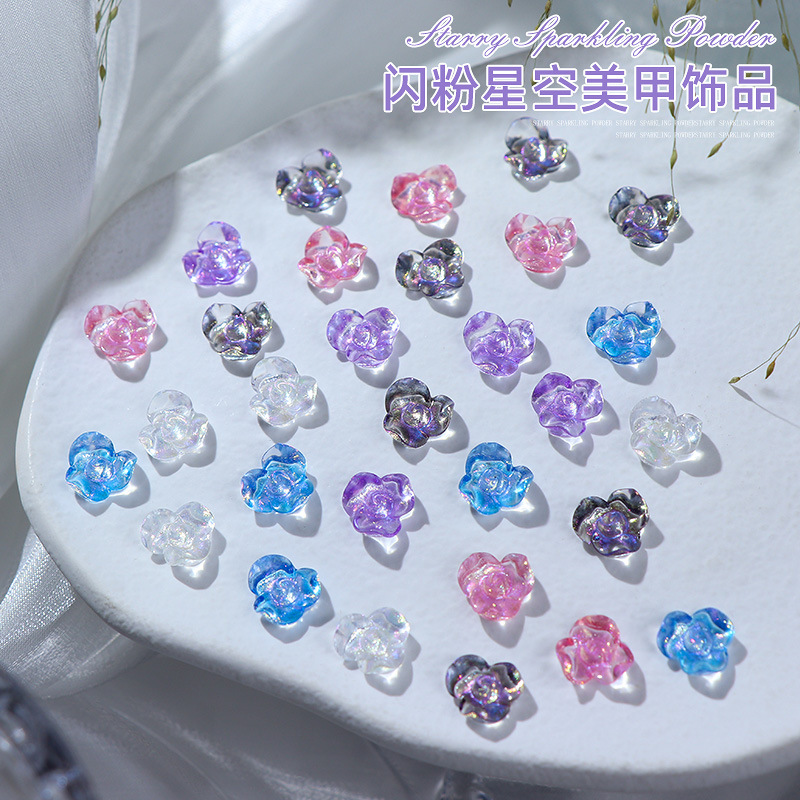 50 buah/pak, ukuran 10x10 mm,  - Resin Glitter Pack ulasan dan harga